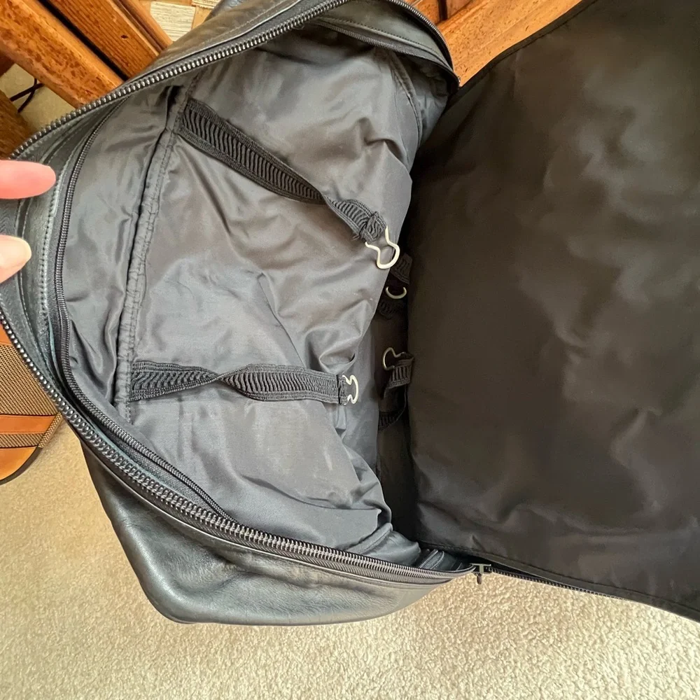 Porsche Design Black Calfskin Laptop Duffle Bag Excellent Condition